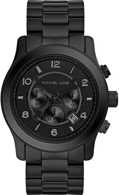 michael kors 8157|Michael Kors Blacked Out Runway Chronograph Men's Watch .